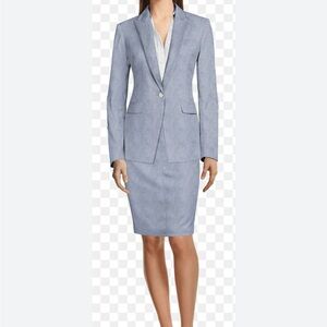 Women's Blue Blazer and Skirt Set